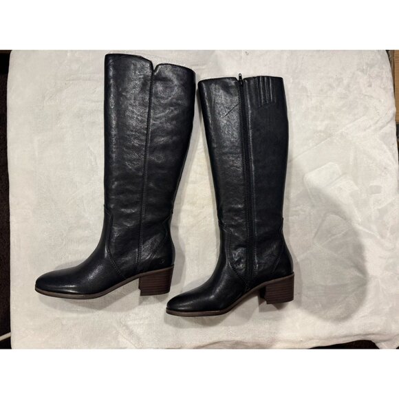 Lucky Brand Womens Cashlin Black Knee-High Boots 7.5 Medium - Picture 10 of 11